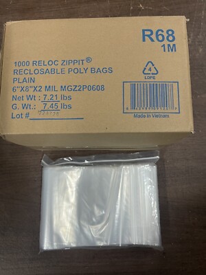 Boxe Sacco 2000 Sacchetti Plastica Richiudibili 6x8 Pollici - Trasparenti, Spessore 1.5 Mil, Con Avviso Soffocamento Borsa Soccorso - Foto 10