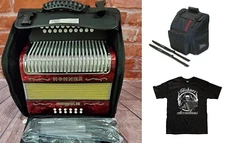 Hohner Corona III BEsAs Cinco Letras BEA Vallenato Accordion +Bag/Strap/T-Shirt
