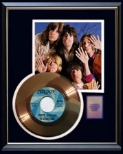 THE ROLLING STONES JUMPIN JACK FLASH GOLD RECORD PRINTED SIGNED AUTOGRAPHS RARE!