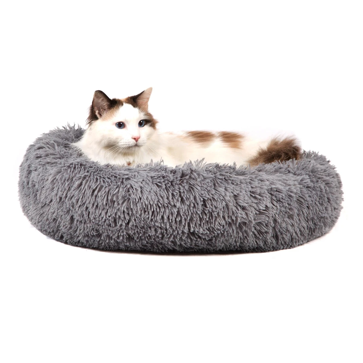Faux fur donut dog sales bed