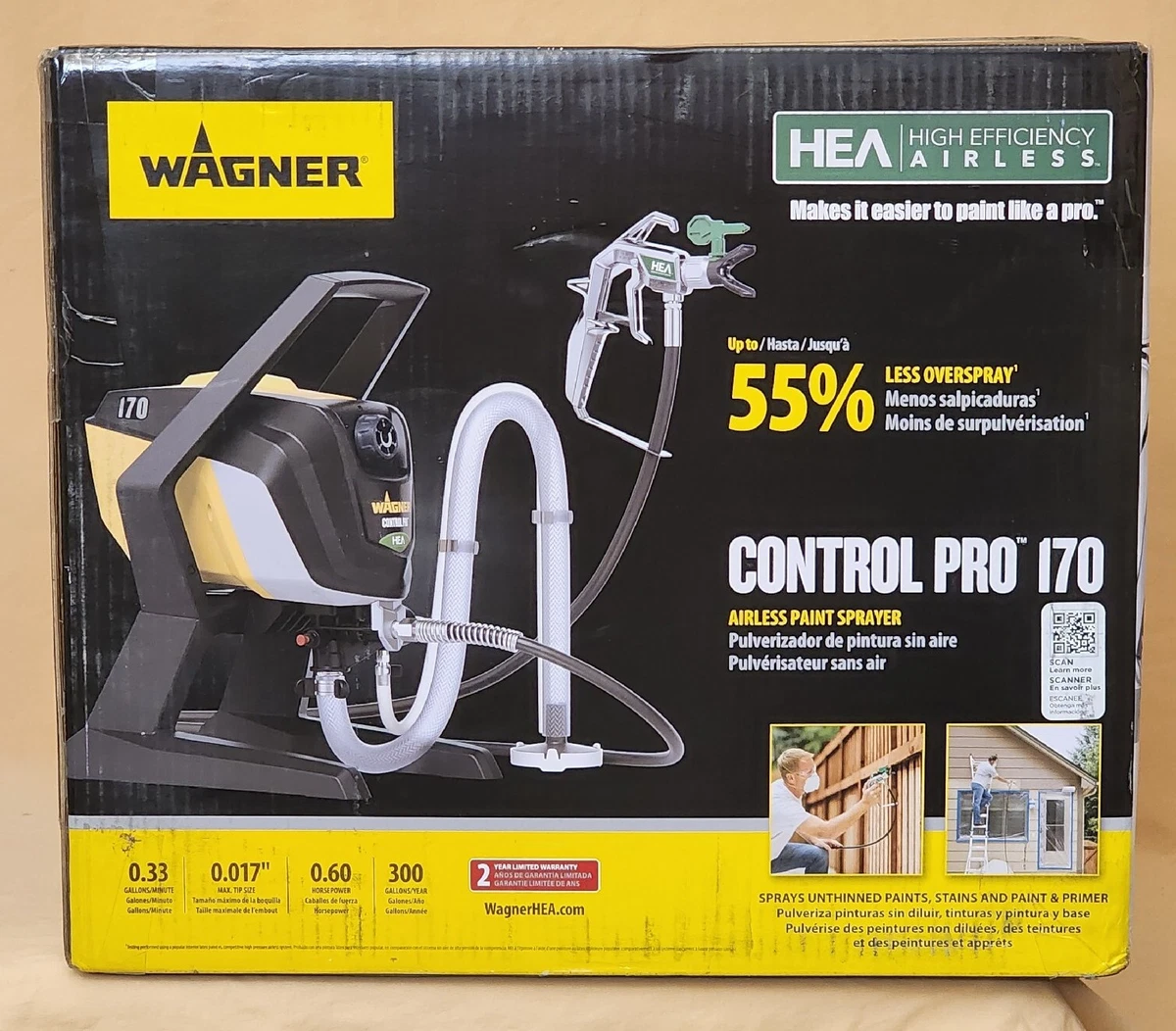 Wagner 0580001 Control Pro 170 High Efficiency Airless Paint Sprayer NEW