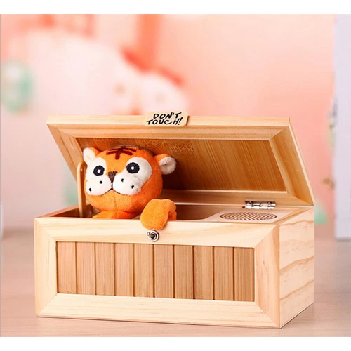 Hölzerner Useless Box Leave Me Alone Don't Touch Tiger Spielzeug Kinder Geschenk - Bild 11 von 12