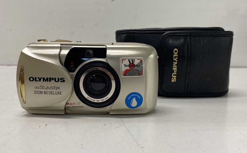 Vintage Olympus Stylus Epic Zoom 80 Deluxe 35mm Film Camera Champagne