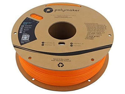 PA02008 Filament: PLA 1,75mm orange 190-230°C 1kg Temp.Tisch: 45°C POLYMAKER