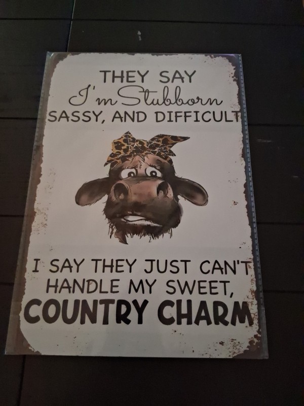 Sassy And Difficult 8x12 Reproduction Tin Sign
