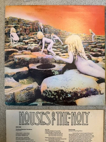 Led Zeppelin Houses of the Holy UK 1st issue vinyl LP A2/B2, with inner