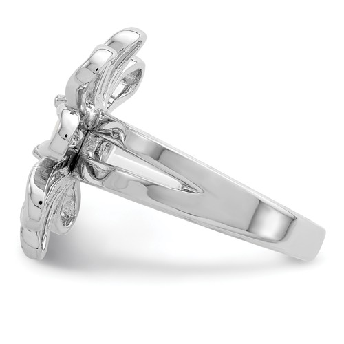 Sterling Silver Opal Flower Ring QR1469 - Picture 3 of 5