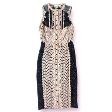 Anthropologie Beguile Byron Lars Women's Knee Length Dress Size 4 Navy Pink