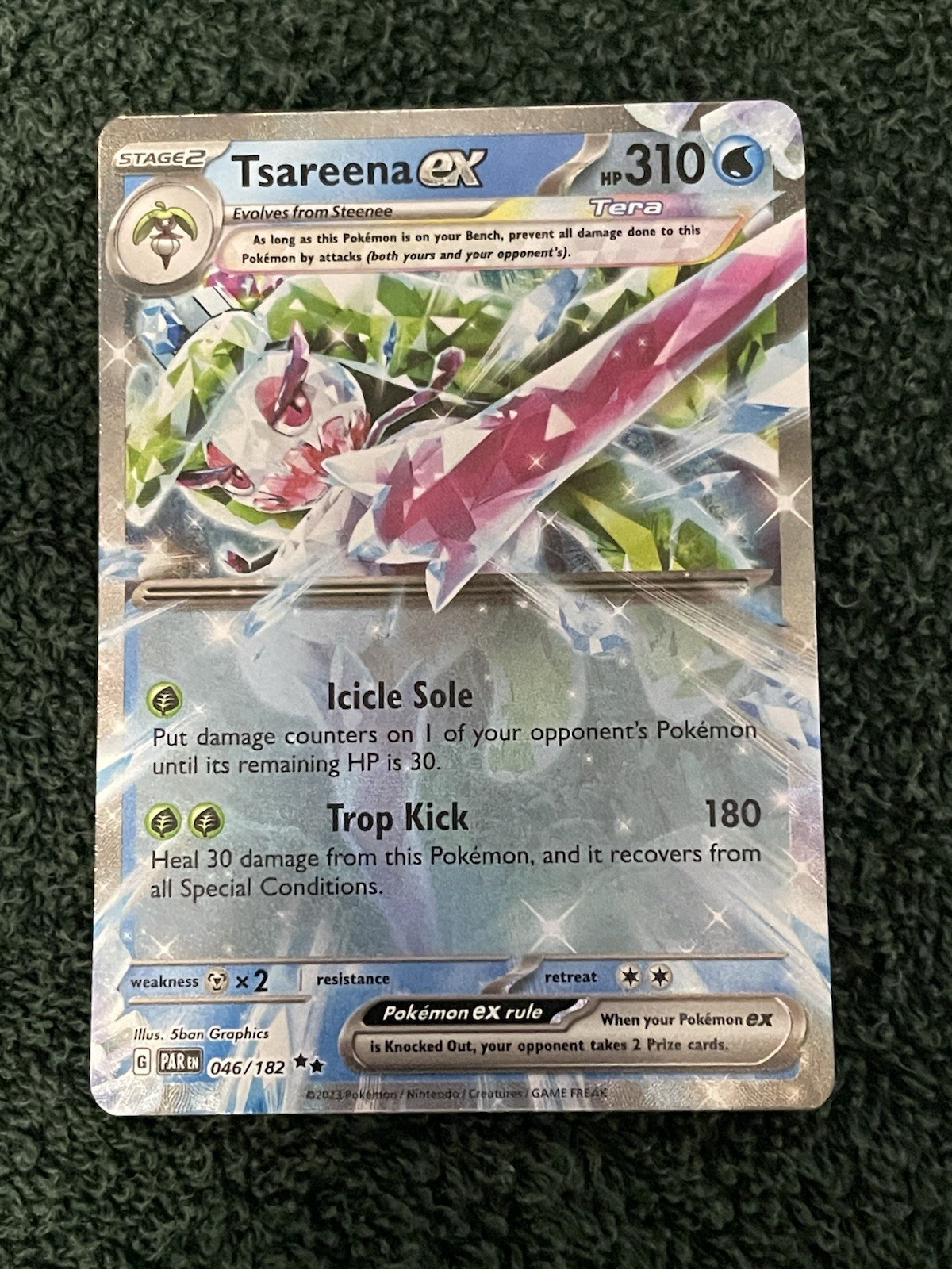 Pokémon Tsareena Ex 46/182 NM- Paradox Rift