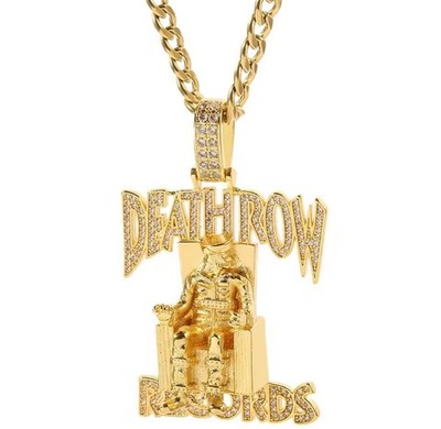 Death Row Records Vintage Chain Necklace Pendant Hip Hop Rap