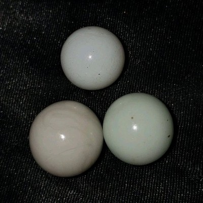 Vintage Machine Made Glass Toy Marbles Set of 3