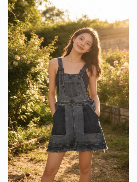 Next Blue Square Neck Strappy Sleeveless Denim Pinafore Mini Dress Size 10