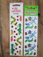 NEW Mrs. Grossman's & Sandy Lion Sticker Strip Bugs Insects Beetles Prismatic