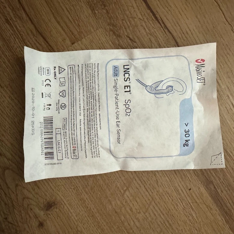 Masimo 2918 LNCS E1 SpO2 Adult Oximeter Adhesive Sensor 30kg EXP: 2028 Box of 10 - Image 4 of 4