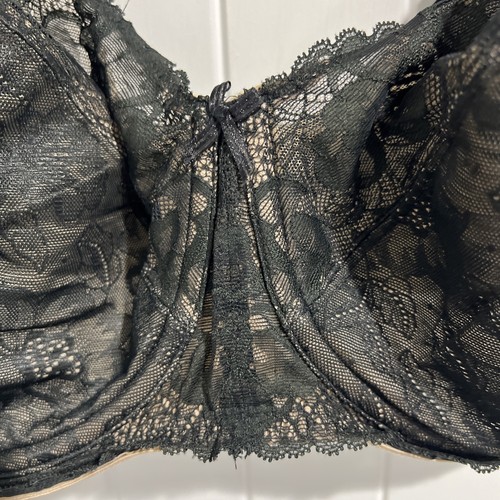 Lane Bryant Cacique Bra Lace Unlined Full Coverage Underwire Support Black 40H - Bild 2 von 10