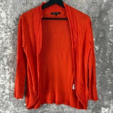 41 Hawthon Size M Casual Open Front Cardigan Sweater Orange Long Sleeve