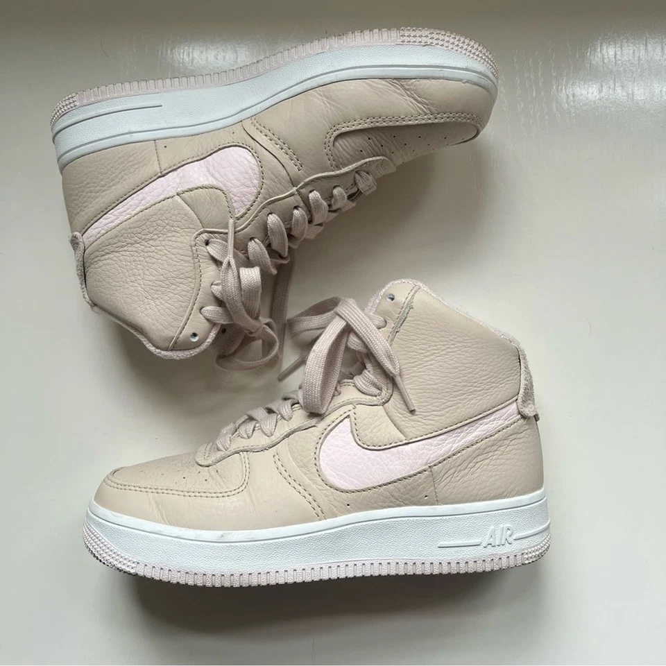 Nike Air Force 1 High Sculpt Linen Sanddrift Beige Pink Size 7 - Image 2 of 4