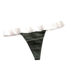 Victoria's Secret PINK Logo Thong Panty Sage Brush Elastic