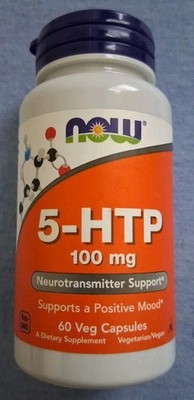 NEW! NOW FOODS 5-HTP 100 mg 60 Veg Capsules Expires 05/2028