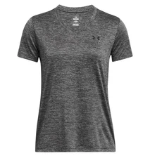 Under Armour Women's Tech SSV Short sleeve T-shirt V Neck 3X, Twist Gray