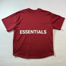 Essentials Fear Of God Mesh Jersey T-Shirt Red 2018 FW18 Men’s Size Large V-Neck