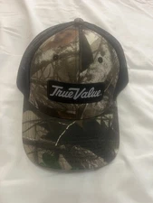 True Value Retail Hardware Store Tree Camo Trucker Patch Mesh Snap Back Hat Cap