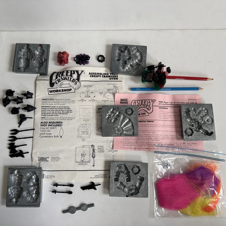 VTG 1993 Creepy Crawlers Creator Pak Captivating Creatures Creeple People READ - Image 2 of 4