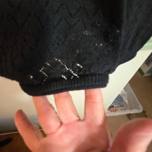 Frye Women's Cardigan Sweater XXL Black Long Sleeve Button Down Knit Old Money - Picture 12 of 16