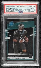 2020 Panini Chronicles Clearly Donruss Rated Rookie Jalen Hurts PSA 8 0al4