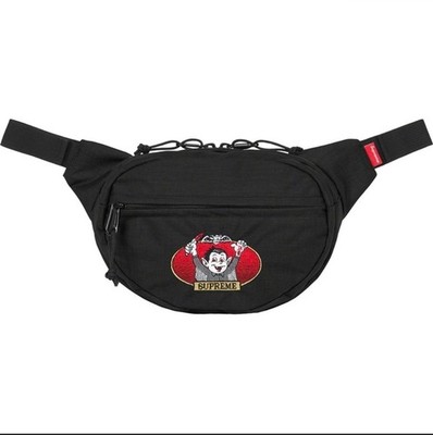 SS21 Supreme Vampire Boy Black Waist Bag Water Resistant Fanny