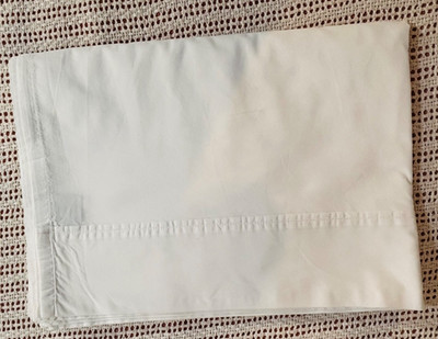 Threshold White 100% Pure Organic Flat Sheet - TWIN 96 in x 64 in EUC