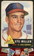 1953 Topps Stu Miller 183 St. Louis Cardinals