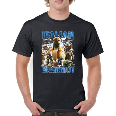 Italian Brainrot T-shirt Funny Absurd Gen Z Internet Meme Trend Men's Tee