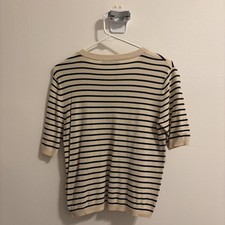 Zara Striped Knit Short Sleeve Jumper
