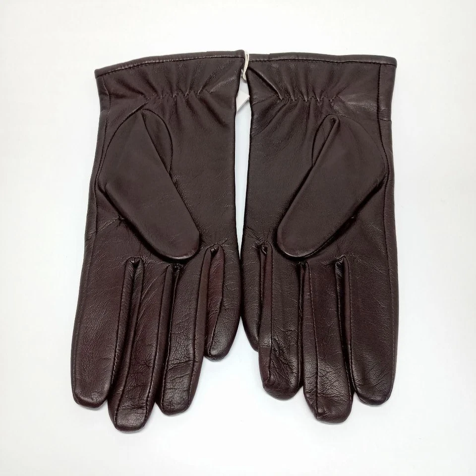 Vivienne Westwood Leather Gloves Brown Red Stitch Women 20cm Tag NEW Japan - Image 3 of 4