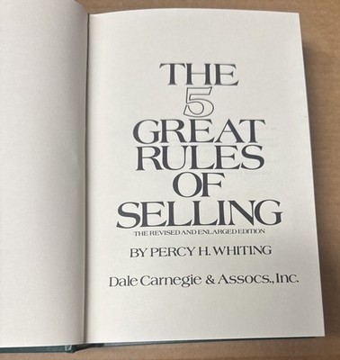 The 5 Great Rules of Selling by Percy H. Whiting (1978, HC, GOOD)
