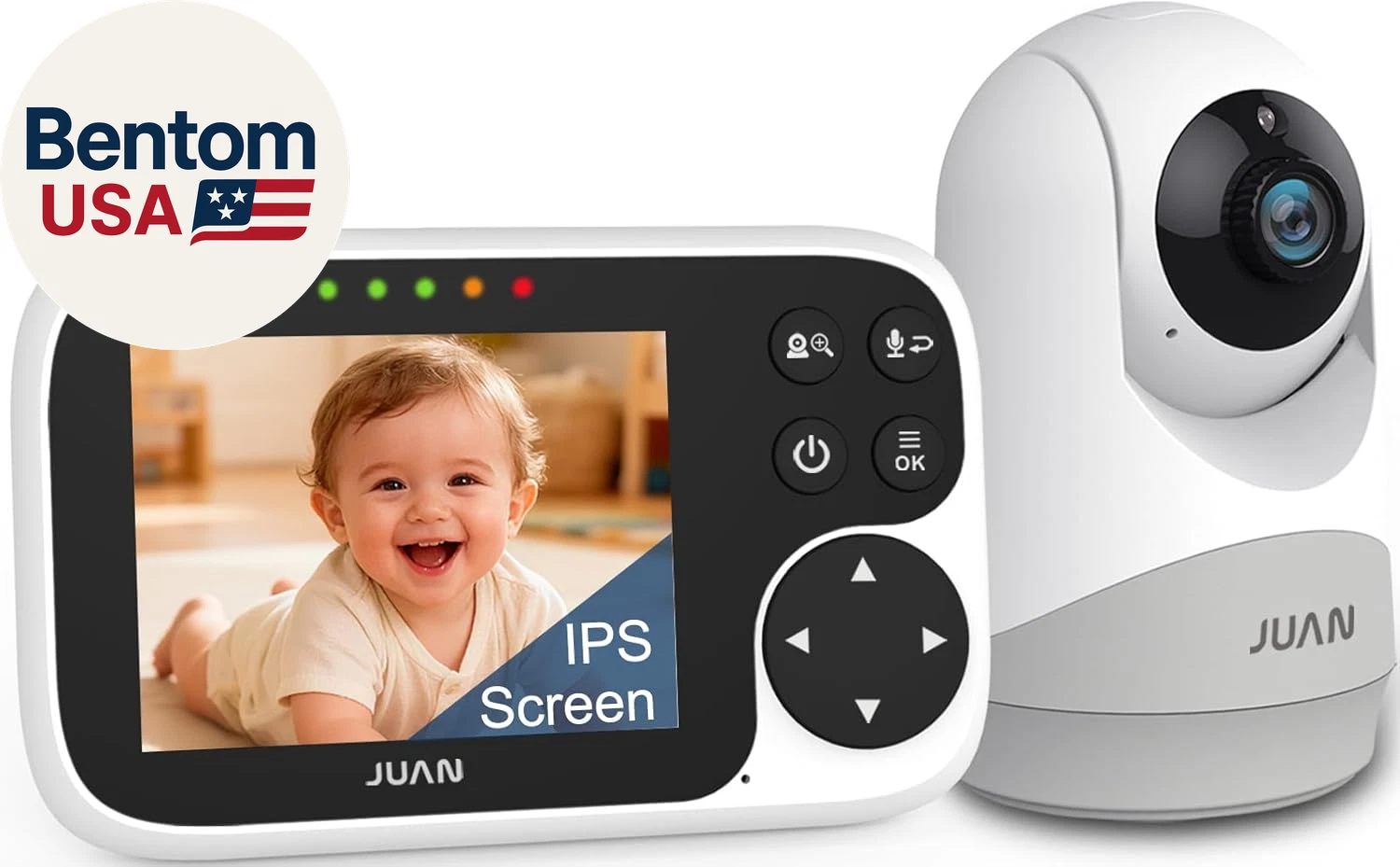 Baby Monitor with Camera and Audio, No Wifi 100% Private, 3500Mah Long Battery,