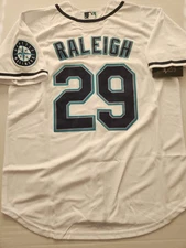 NWT adult customized settle mariners #29 cal raleigh S-2XL *new white stitched