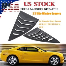 Matte Black Side Window Louvers For Chevrolet Chevy Camaro Window Cover Vent Matte Black Side Window Louvers For Chevrolet Chevy Camaro Window Cover Vent