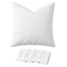 Throw Pillow Covers 18 x 18 Inch Set of 4, Covers Only No Insert, Faux Linen ...