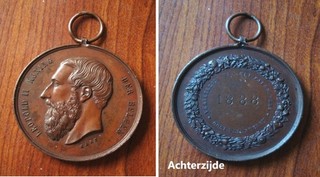 Medaille prijskamp voor verbetering van het Paardenras Oost Vlaanderen 1888