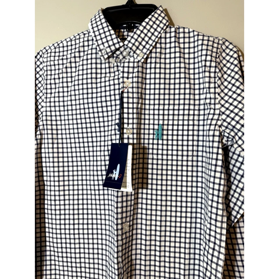 New with Tags Johnnie-O Twilight Long Sleeve Button Up Shirt Boys Size 12 - Image 3 of 4
