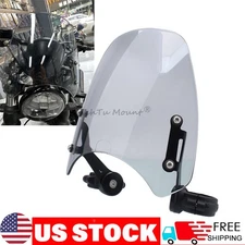 For Triumph Bonneville Bobber T100 Black T120 2017-2023 Light Smoked Windshield