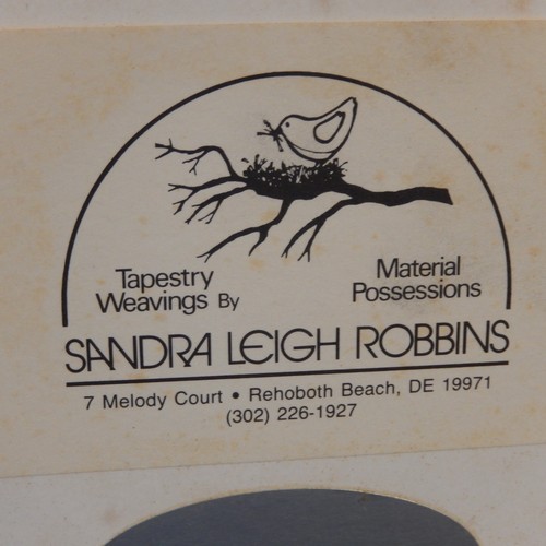 Original Signed Sandra Robbins Mixed Media Shadowbox Textured Paper Fabric Art - Picture 8 of 9