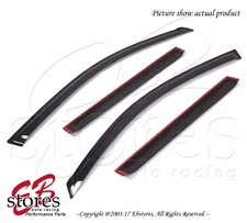 Black Tinted Out-Channel Vent Visor Deflector 4pcs For 08-13 Toyota Highlander