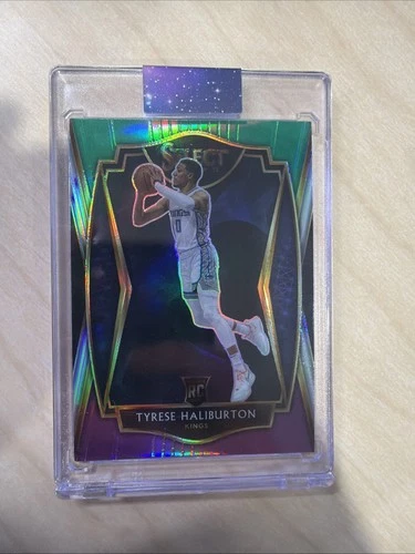 2020-21 Premier Level Tyrese Haliburton #189 Green White Purple Prizm (RC)