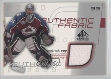 2001-02 SP Game Used Edition Authentic Fabric Patrick Roy #AF-PR HOF 0c3