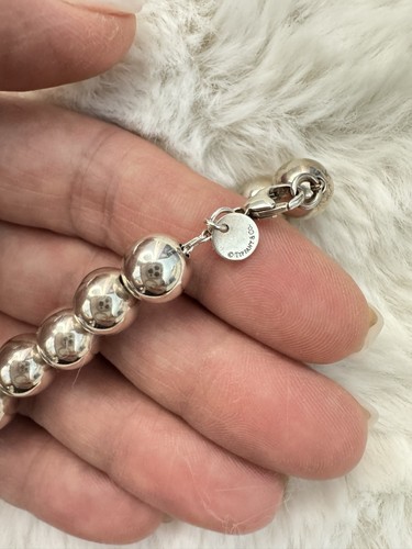 Medium 7.5" Tiffany & Co HardWear Ball Bracelet in Sterling Silver 10mm Bead - Picture 2 of 4