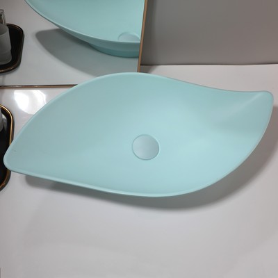 Stone Bathroom Rectangle Vanity Vessel Sink Above Counter Basin & Drain 