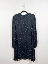 Whistles Dress Size 16 Black Millie Star Print Party Evening Casual Short